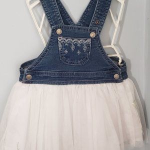 Denim dress with tutu